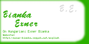 bianka exner business card